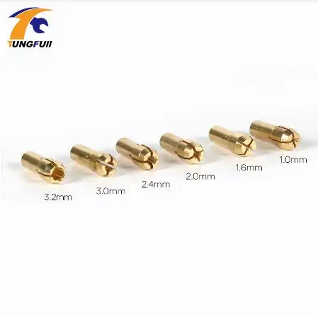6pcs Shank 4.3mm Dutoofree Электрические шлифовальные аксессуары Мини дрель латунный цанговый патрон для Dremel роторный инструмент, включая гравировальный карандаш медный сердечник - Цвет: 6pcs Shank 4.3mm