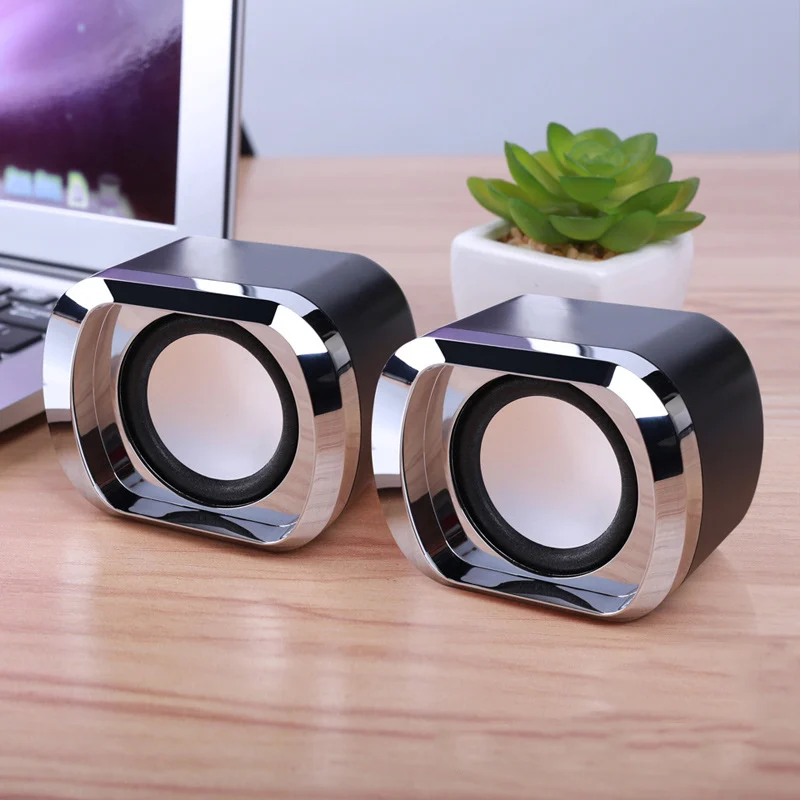 Высокое качество проводной двойной стерео ноутбук колонки USB питание с басами