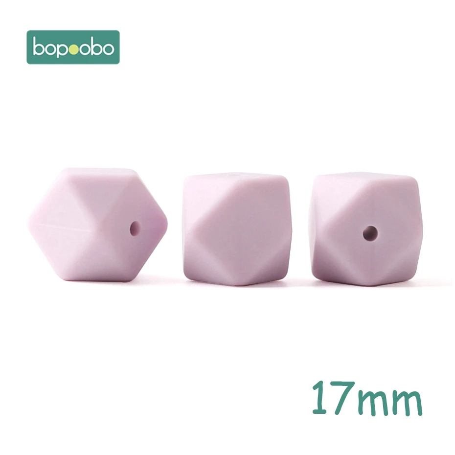 17mm Candy Purple Bopoobo 5 шт. 14 мм Силиконовые шестигранные шарики силиконовые Детские Прорезыватели 17 мм силиконовые бусины для ожерелья безопасные игрушки силиконовые крошечные стержни - Цвет: 17mm Candy Purple