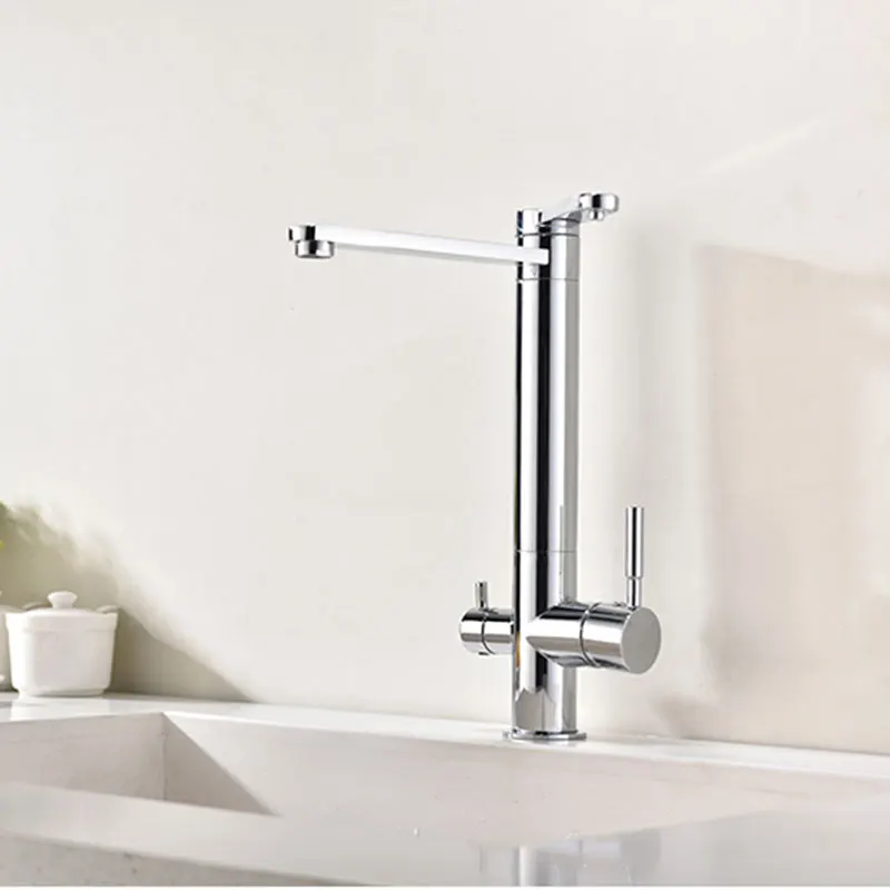 KINSE Top Brass Material Chrome Kitchen Faucets with Filtered Drinking Water Faucet | Обустройство дома