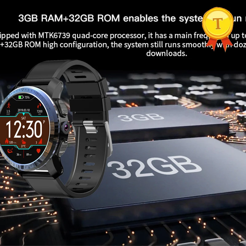 3 ГБ + 32 Гб двойные 4G Android 7 Смарт часы Поддержка WIFI GPS Sim карта IP67 водонепроницаемые