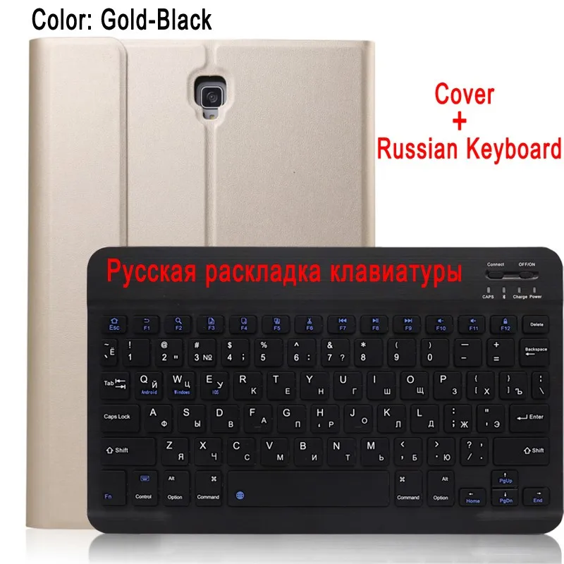 Чехол-клавиатура с Bluetooth на английском, испанском, русском, для samsung Galaxy Tab A 10,5,, SM-T590, SM-T595, T590, T595, чехол - Цвет: Russian Keyboard