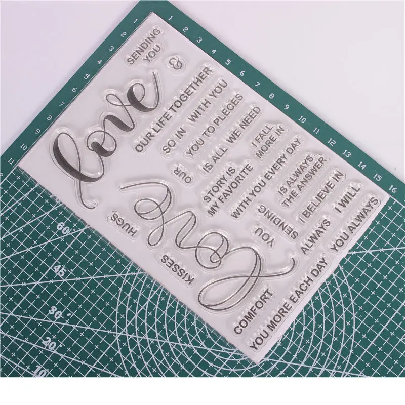 Любовь ясно силиконовые штампы или резка штампы для DIY Скрапбукинг/Card Making/Дети забавное украшение поставки