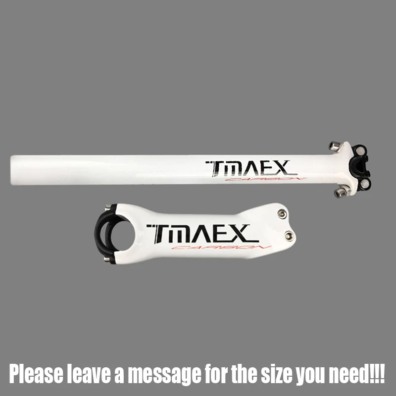 seatpost stme TMAEX-полностью углеродный шоссейный велосипед, ветровой карбоновый руль+ карбоновый стержень+ карбоновый Подседельный штырь, детали для велосипеда, белый Ультра светильник - Цвет: seatpost stme