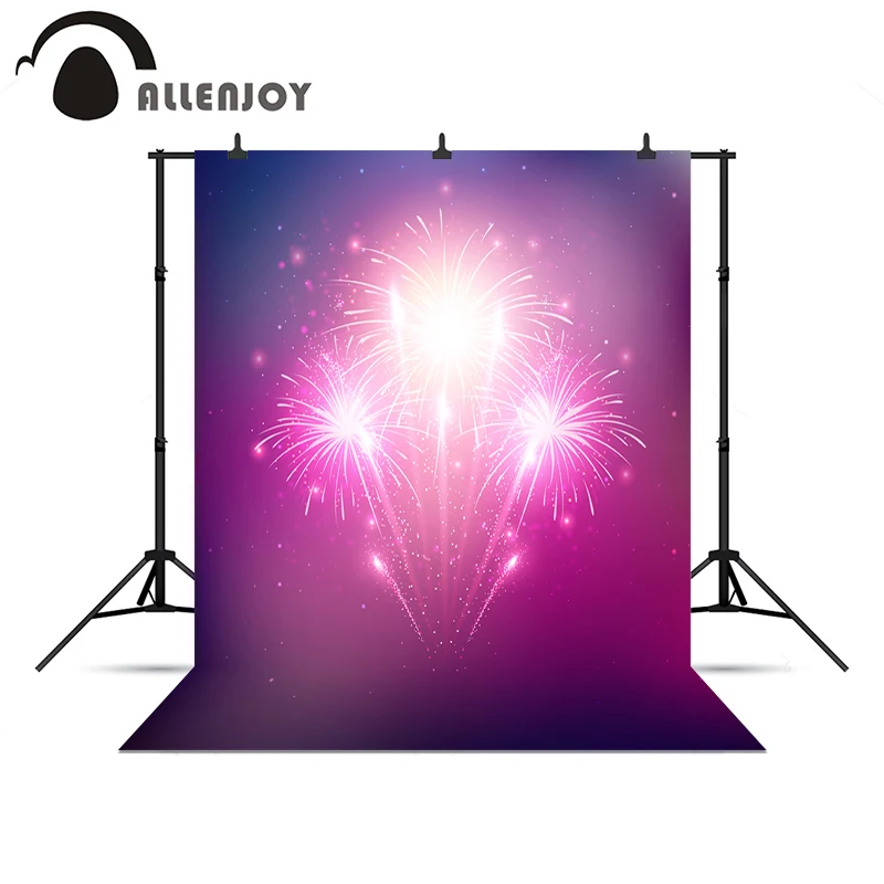 Allenjoy photocall New Year fireworks pink beautiful firecrackers bright backdrop for photo shoots backgrounds photography | Электроника