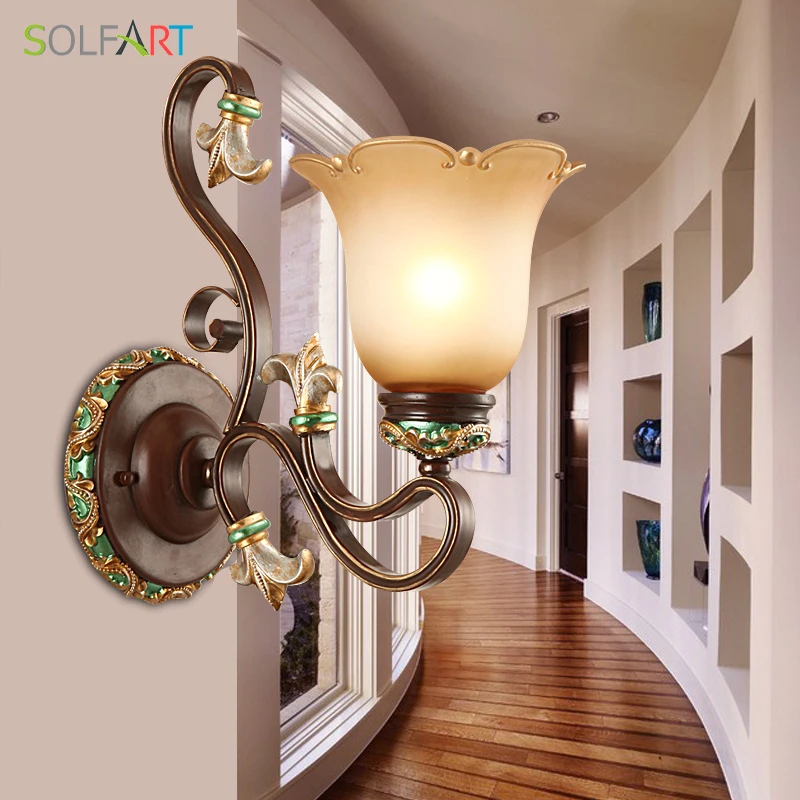 SOLFART бра настенный светильник arandela для дома из смолы бронзового цвета