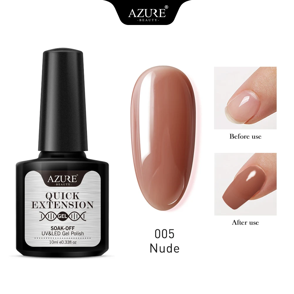 05 AZURE BEAUTY расширение строитель УФ-гель для ногтей Полупостоянный прозрачный удлиняющий Гель-лак для ногтей долговечный строительный гель - Цвет: 05