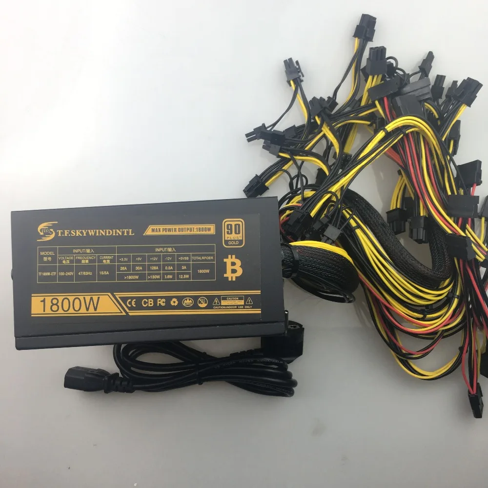 1800 Вт источник питания pc ATX Miner Power PSU Mining Machine 6 шт. графическая карта GPU Antminer PSU|Блоки