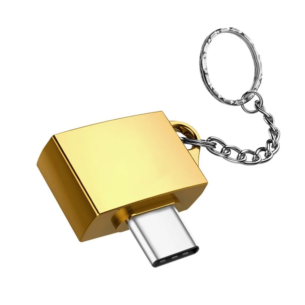 Ультра удобный металлический адаптер Type C/Micro USB для 2 0 OTG устройства Android с кольцом