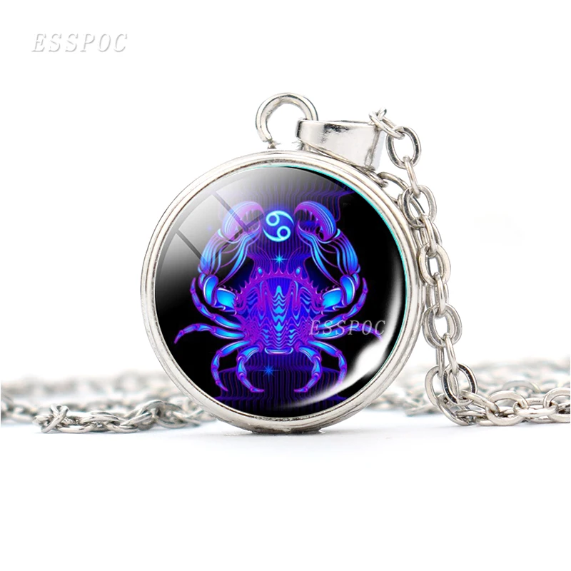 12 знаков зодиака созвездия колье с пуговицами Модный кулон женский подарок на