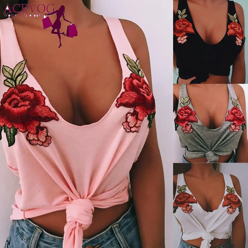 Без рукавов модные женские туфли Повседневное v образным вырезом новые цветочные