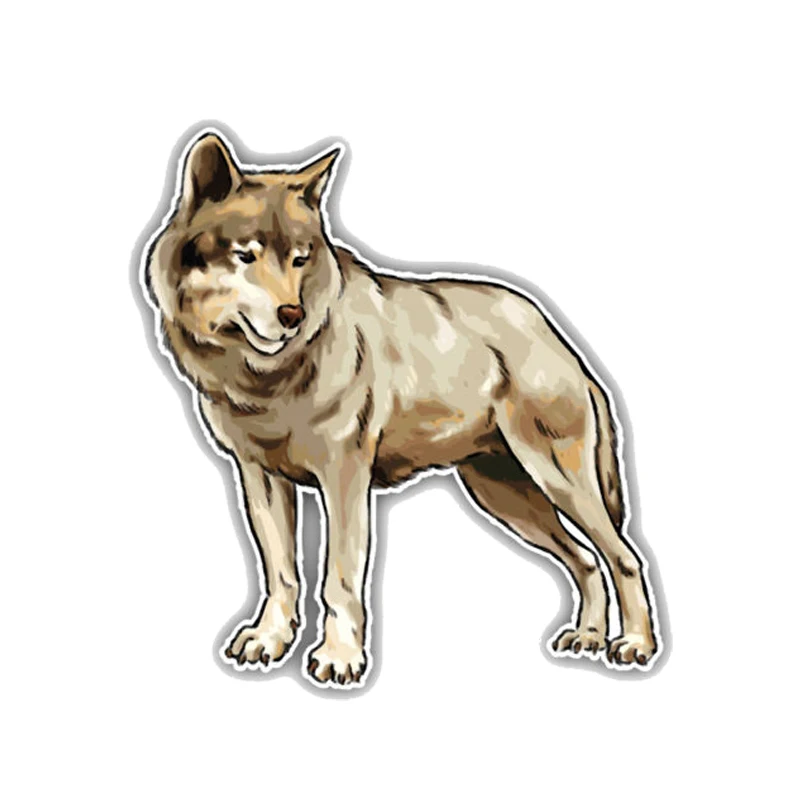 

YJZT 13*14CM Wild Wolf Car Decoration Bumper Window Sticker C1-4277