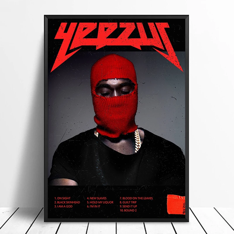 Альбом Kanye West-Yeezus альбом для поп-музыки Обложка искусство на холсте гостиной