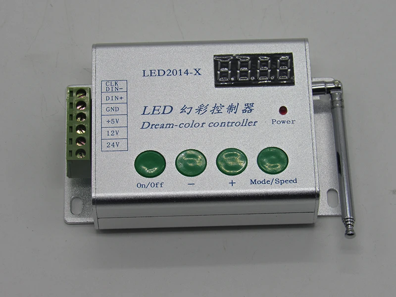 LED-2014-X Dream цветной светодиодный контроллер RF, светодиодный пиксельный контроллер, 10000 пикселей, поддержка W2811 WS2812B SK6812 UCS1903 и т. д.