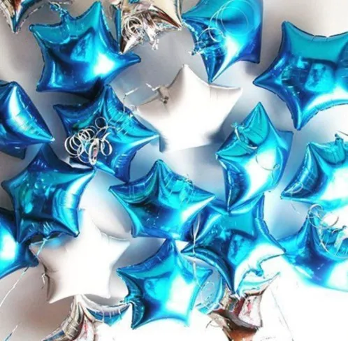 2 шт 18-дюймовые Звездные воздушные фольгированные шары для дня рождения свадьбы