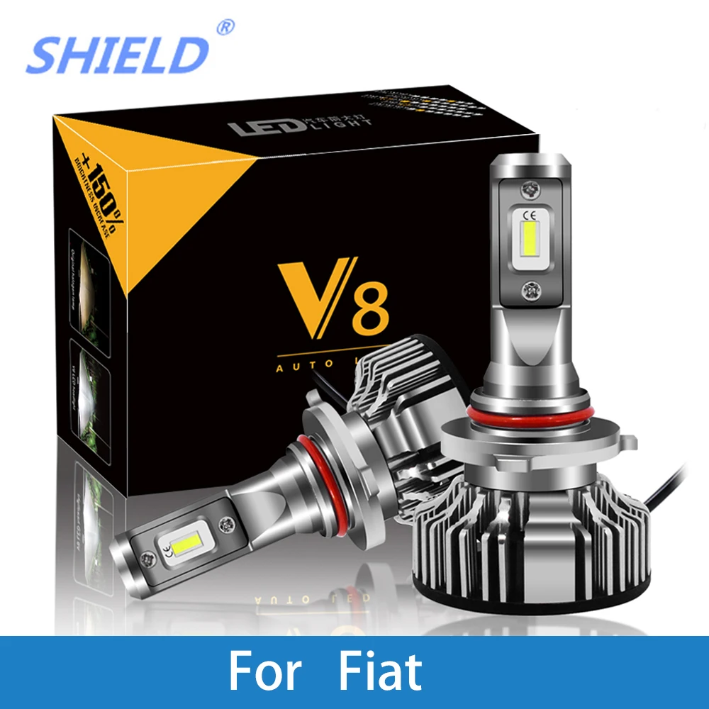 2 шт. Автомобильные фары для Fiat Uno/Punto/Stilo/Panda/Albea/Linea/Idea/500L H7 H4 LED H1 H3 9005 6500K 8000LM CSP