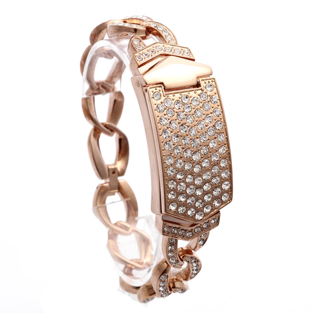 Новинка 2016 роскошные женские наручные часы браслет из нержавеющей стали Стразы