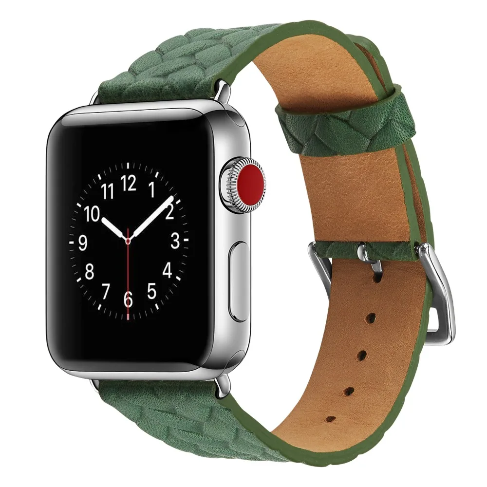 Кожаные Ремешки для наручных часов для Apple Watch Series 5 4 3 2 1, ремешок с пряжкой для iWatch 38, 40, 42, 44 мм, аксессуары для браслетов
