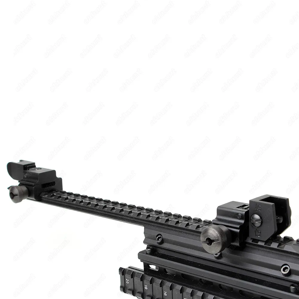 

Ohhunt Model 4 AR 15 Flip Up Front Rear Sight Rapid Transition with Windage Adjustment Dual Aiming Apertures Quick Detachable
