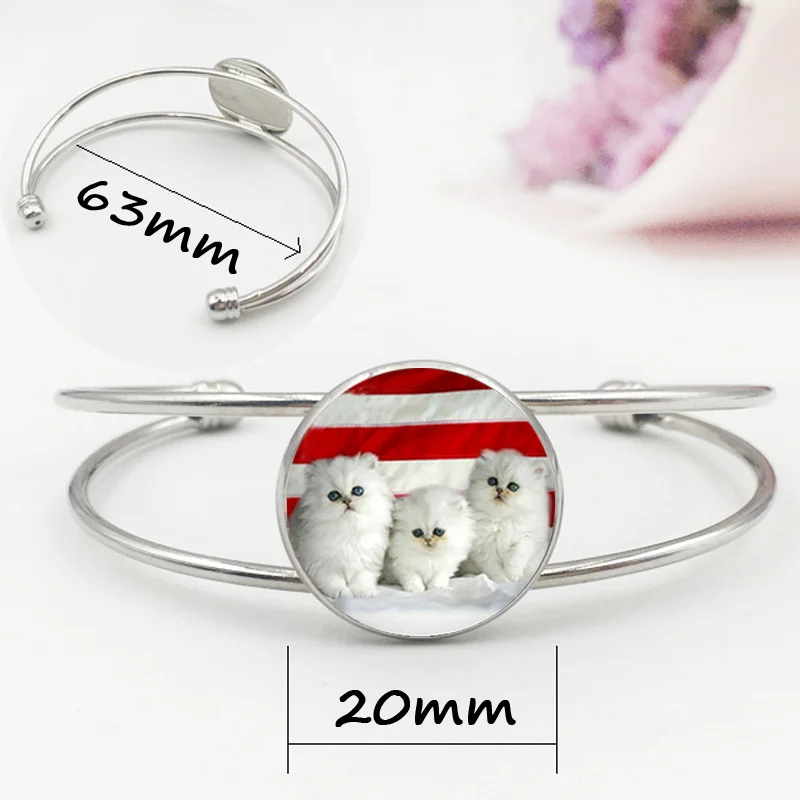 Белые котята круглый кулон чокер ожерелье кошка Белый Кот ювелирные изделия