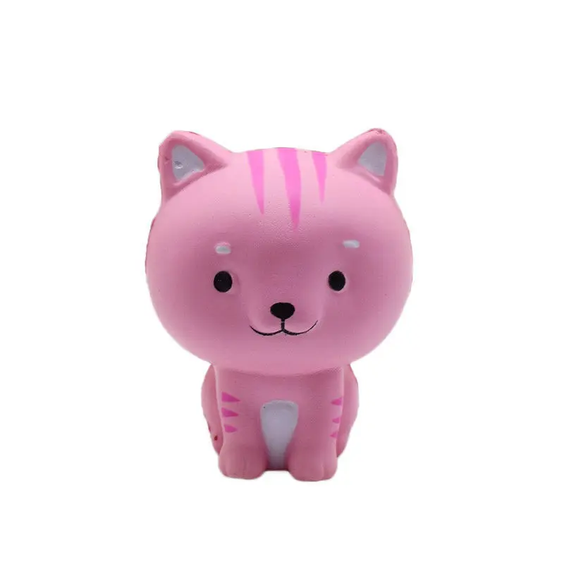 Pink Cat Каваи мягкий 12 см Jumbo Милый Панда Медвежонок медленно поднимающийся мягкий Squeeze Crean ароматизированный хлеб Торт Декор игрушка ребенок подарок телефон ремни - Цвет: Pink Cat