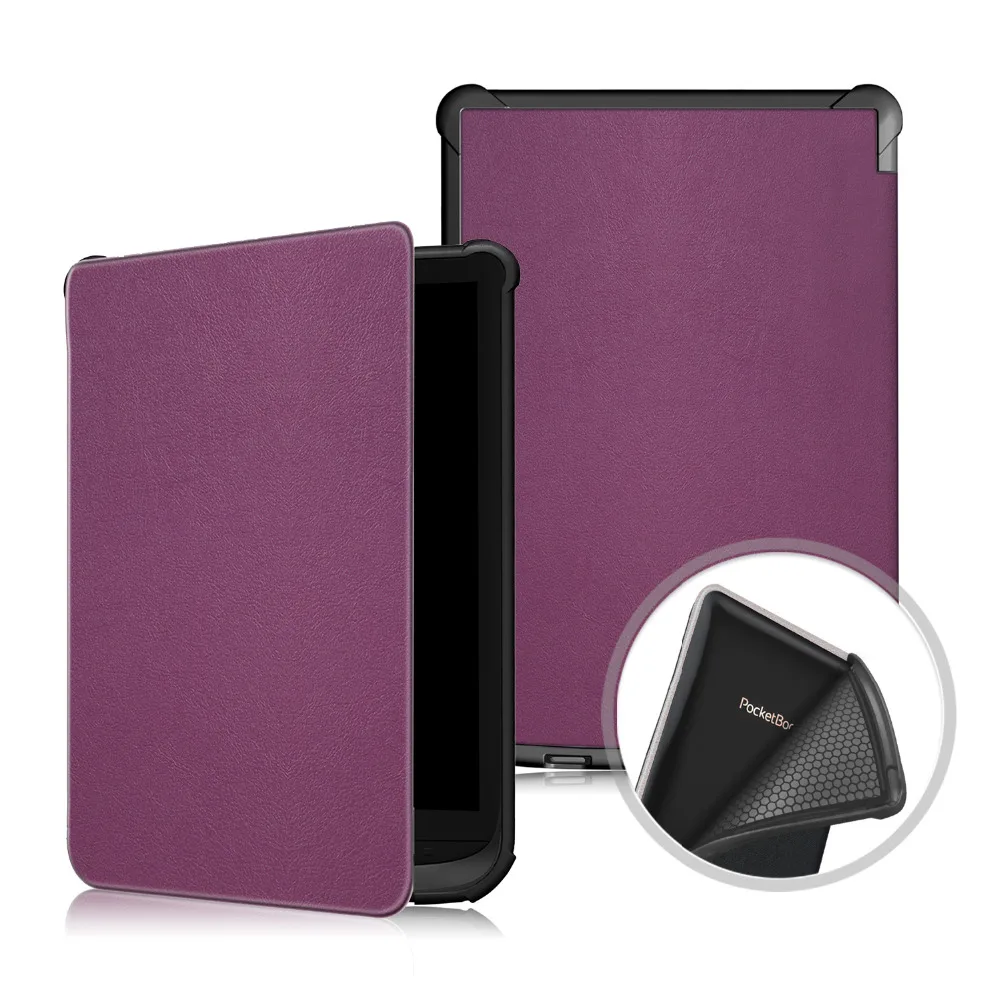 Тонкий Магнитный умный чехол из ТПУ и кожи для Pocketbook 616/627/632 PocketBook Touch Lux 4 Basic 2 HD 3