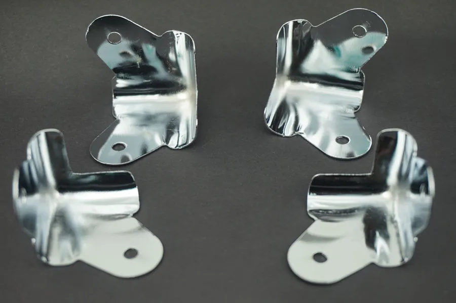 Прочный хромированный протектор с 2 отверстиями 4 шт./лот|Угловые кронштейны| |