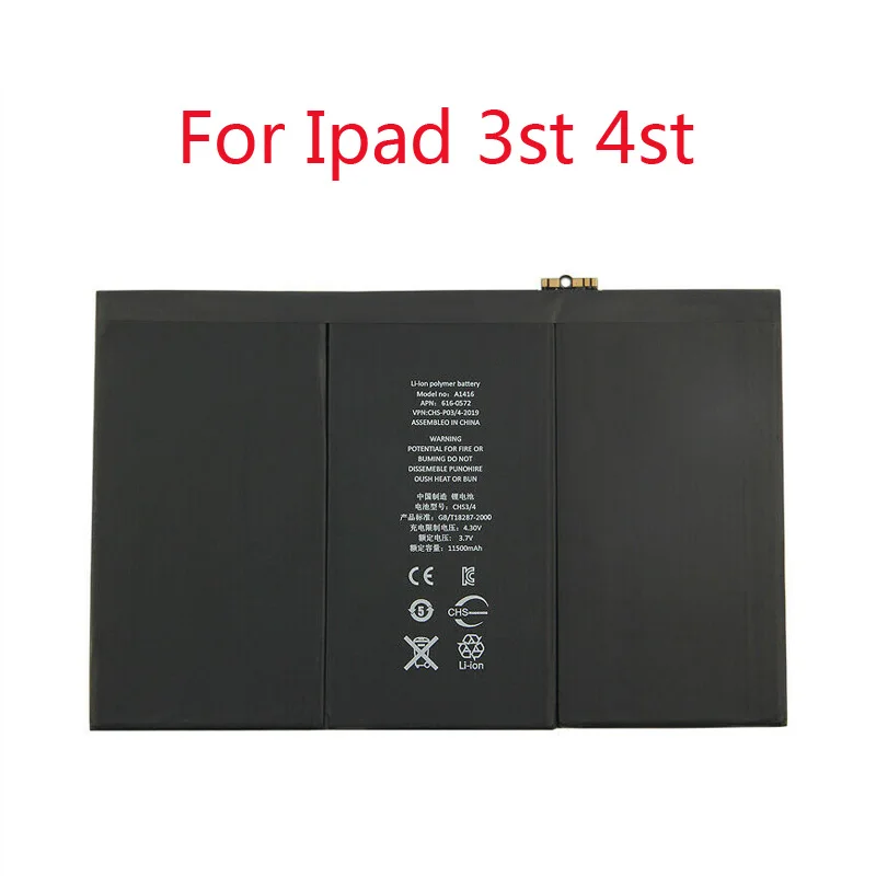 100% Оригинальная батарея для iPad3 A1416 A1430 A1403 ipad4 A1458 A1459 A1460 A1389 11560mAh внутренняя