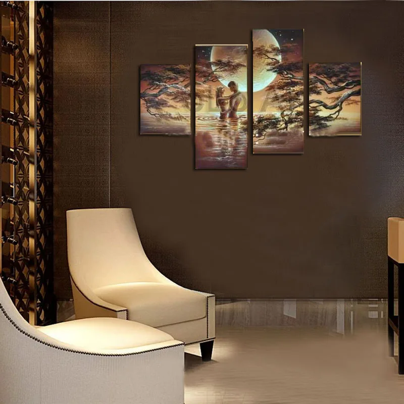 Современный абстрактный огромный Фотофон на холсте красивый африканский