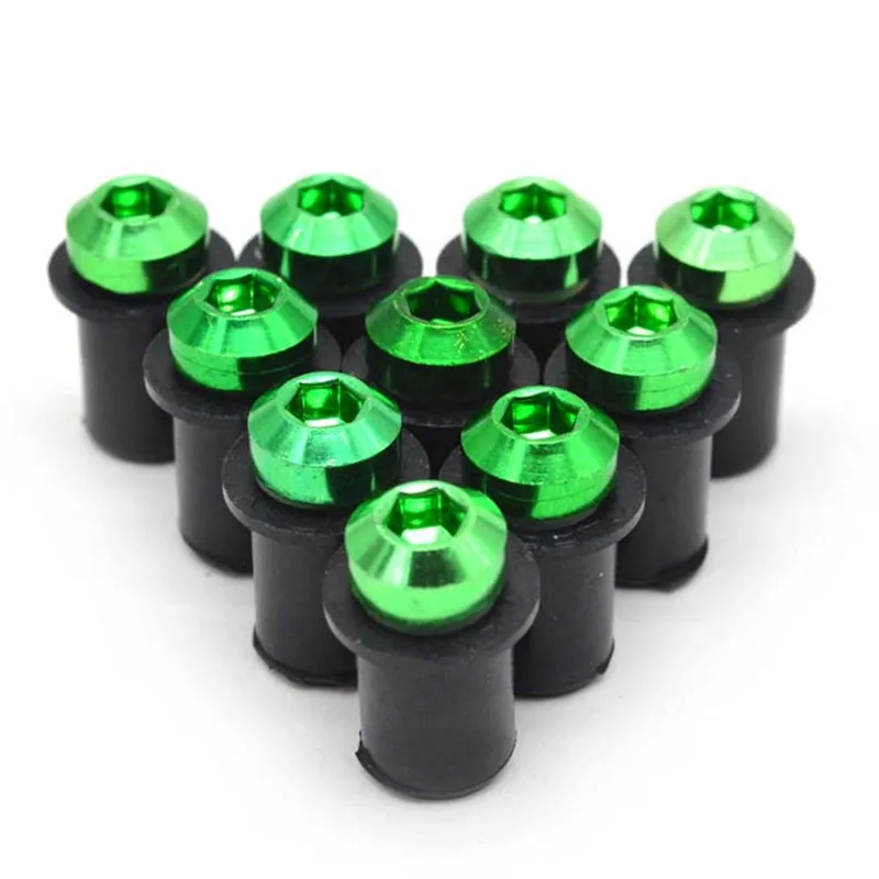 5 мм 10 шт. мотоциклетные болты для лобового стекла гайки KAWASAKI z800 NINJA 300R NINJA250 Z750 Z800/E