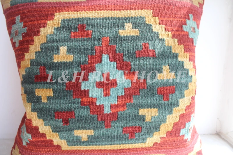 Бесплатная доставка 45x45 см (18 &quotx 18&quot) шерстяная подушка килим ручной работы
