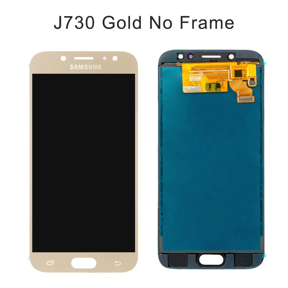 J730 Gold Можно регулировать яркость J700 lcd J710 дигитайзер для samsung GALAXY J7 Pro дисплей сенсорный экран дигитайзер J730 ЖК сборка - Цвет: J730 Gold