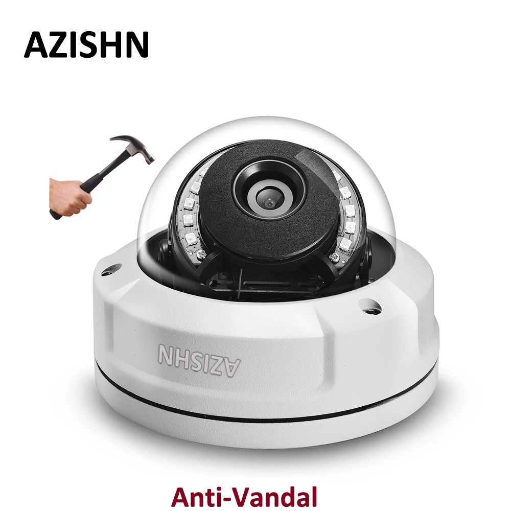 Антивандальная IP камера AZISHN Onvif P2P 720P/960P/1080P HI3518EV200/Hi3516CV300 12IR ночного видения