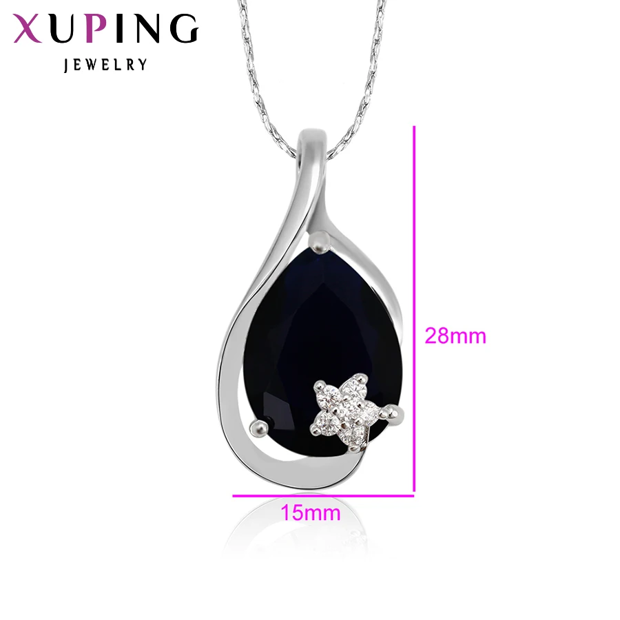 Xuping кулон с родиевым цветным покрытием капли воды белым \ красным синим