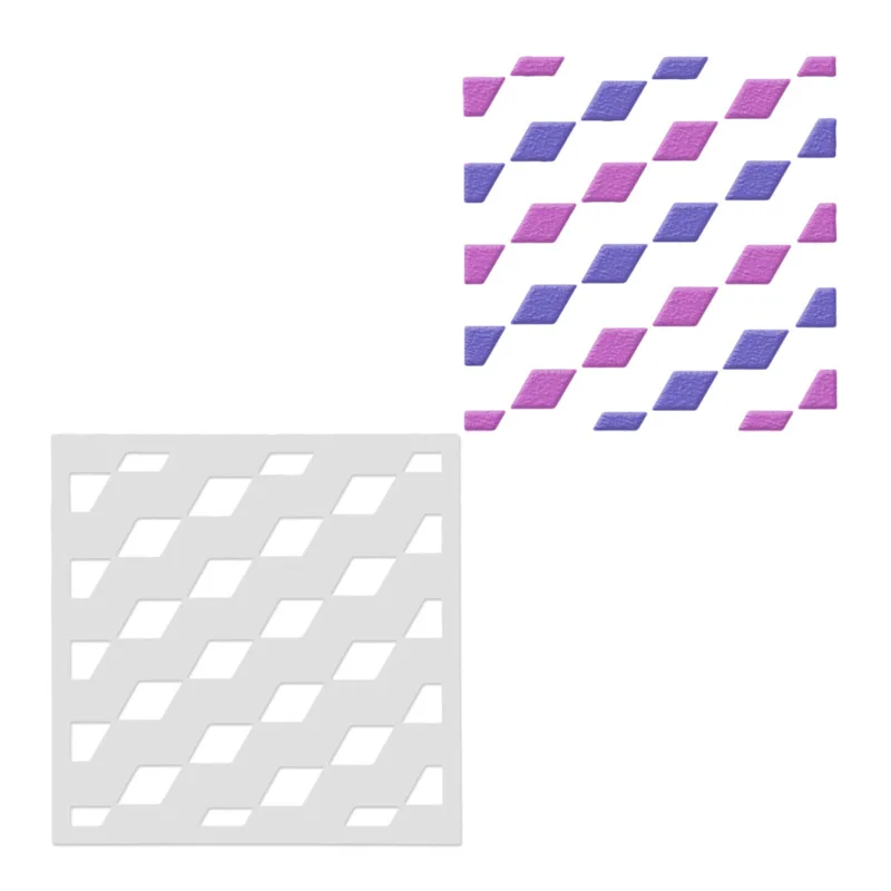 

15*15 Diamond pvc Layering Stencils for Diy scrapbook coloring,painting stencil,home decor diy etc. Product image