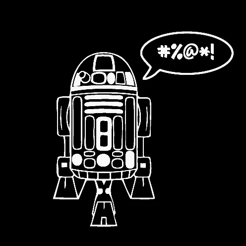 Черный/белый 22 см высотой R2D2 окна автомобиля мода современный автомобиль кузова наклейка L051 - Название цвета: White
