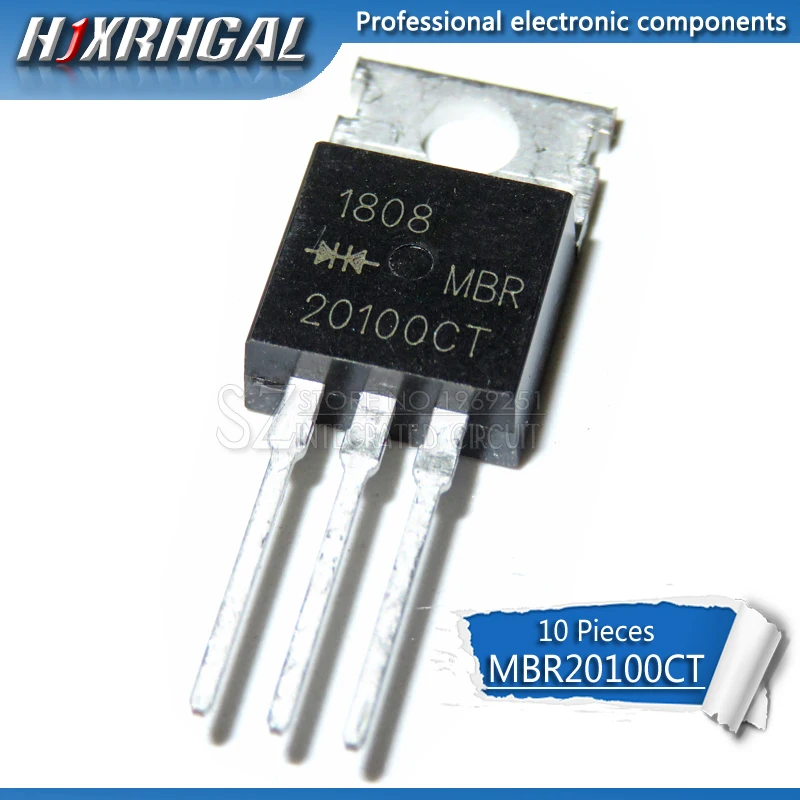 10 шт. транзистор MBR20100CT TO 220 MBR20100 TO220 20100CT|Интегральные схемы| |