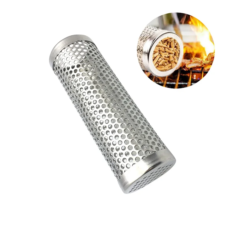 Нержавеющая сталь курильщик древесных гранул круглый барбекю гриль для