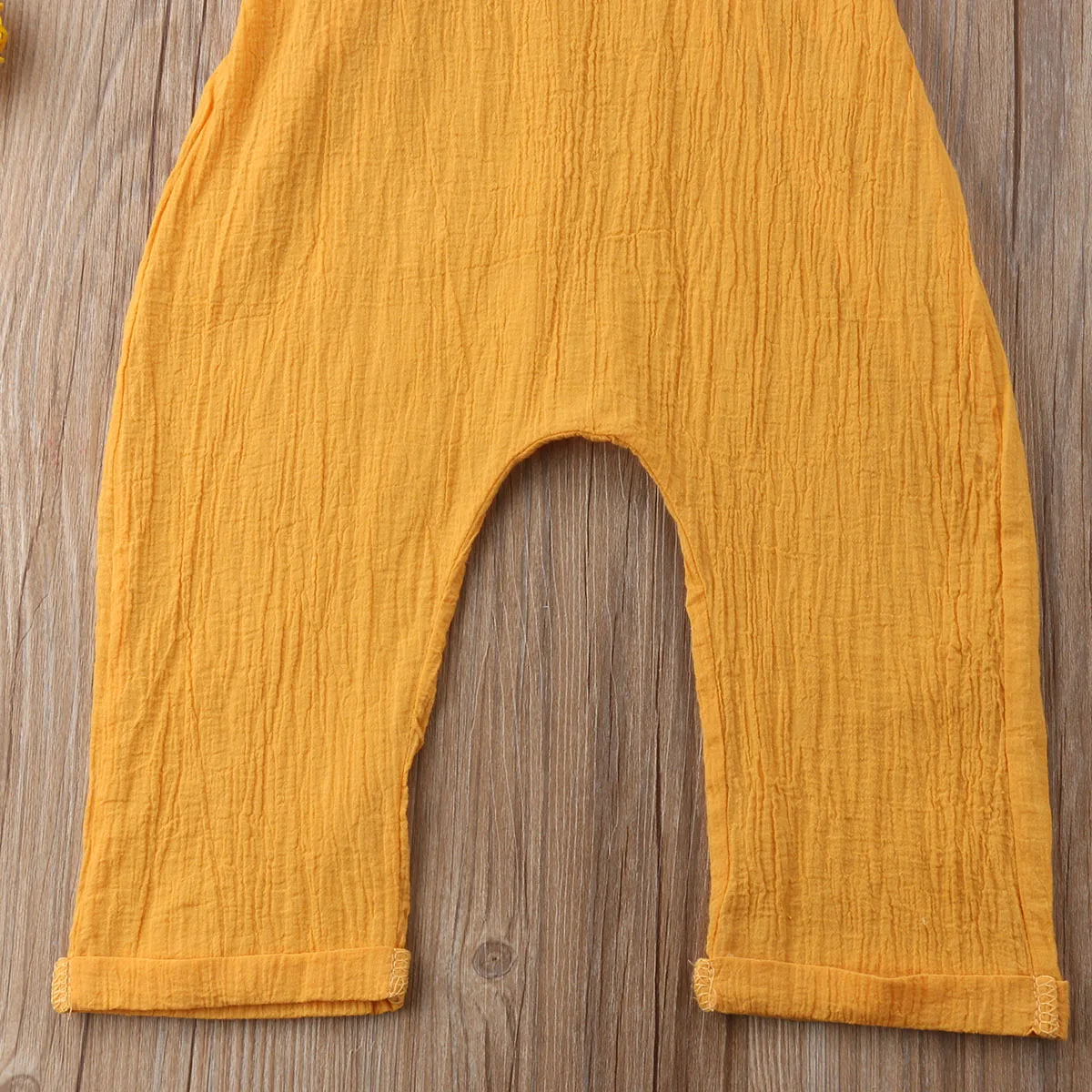 Модный детский летний хлопковый комбинезон без рукавов с бретельками для