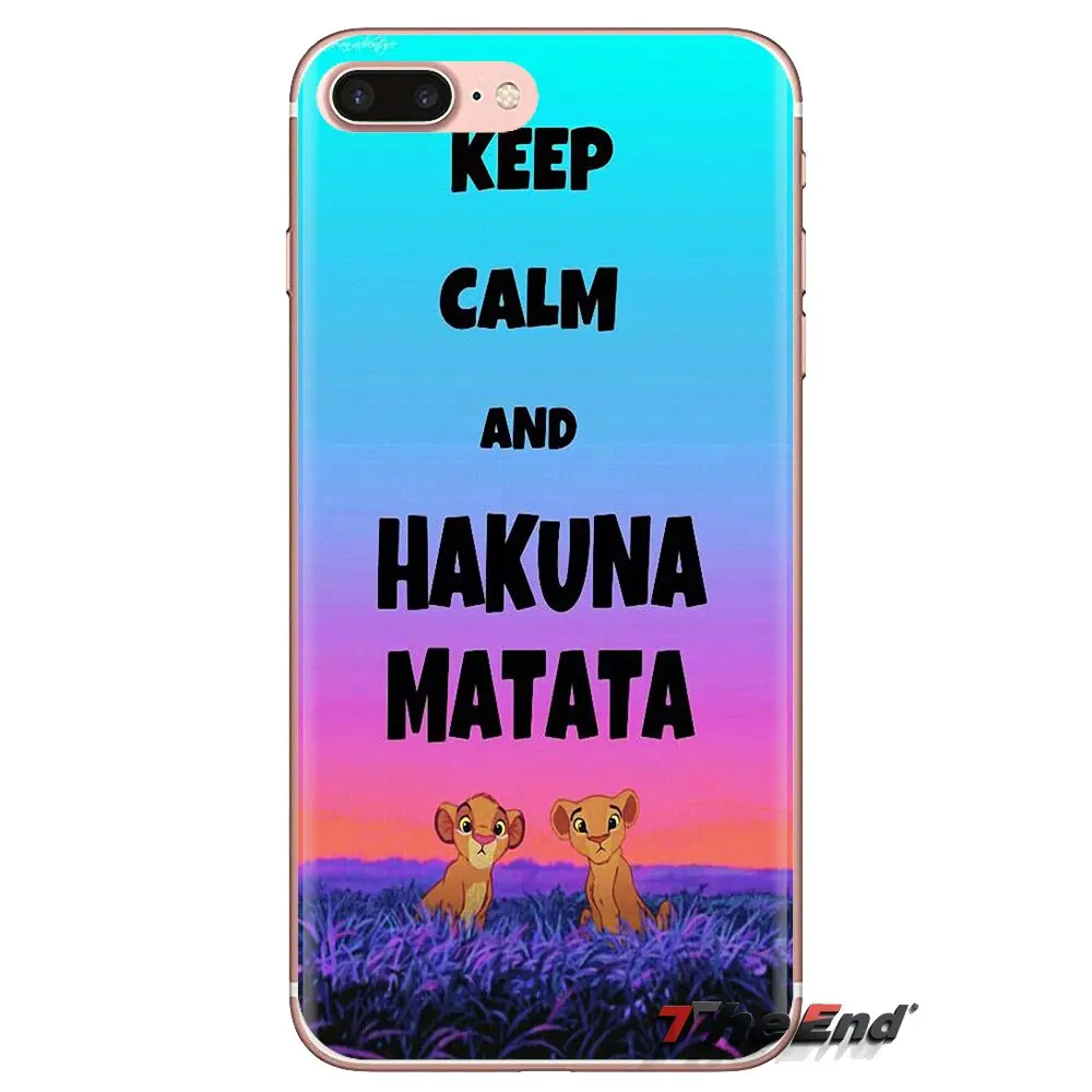 Keep calm And Hakuna Matata Чехол для мобильного телефона Samsung Galaxy S3 S4 S5 Mini S6 S7 Edge S8 S9 S10 Plus Note 3 4 5