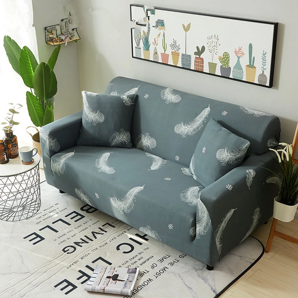 Чехол для дивана собаки Синий чехол кресла эластичные Чехлы один два три четыре