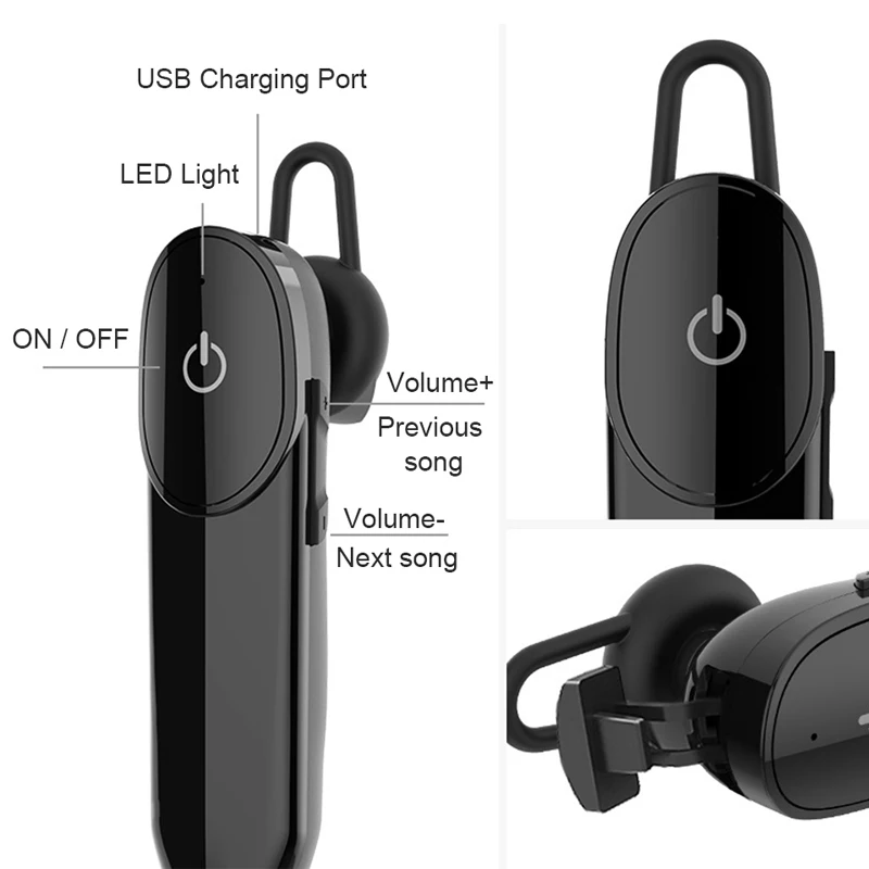 Мини беспроводные Bluetooth наушники V5.0 бизнес гарнитура портативные стерео с