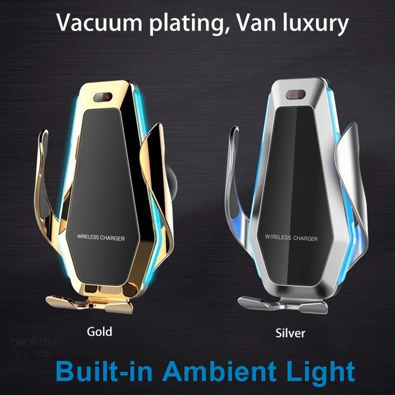 Tongdaytech 10 Вт автомобильное Qi Беспроводное зарядное устройство для iPhone XS X 8 11 Pro Max Led быстрая Беспроводная зарядка держатель телефона для samsung S9 S10