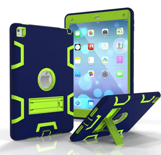 

For iPad Air 2 Case Hybrid Rugged Rubber Hard Plastic+Silicone High Impact Shockproof Case Cover For iPad Air 2 iPad 6 Case