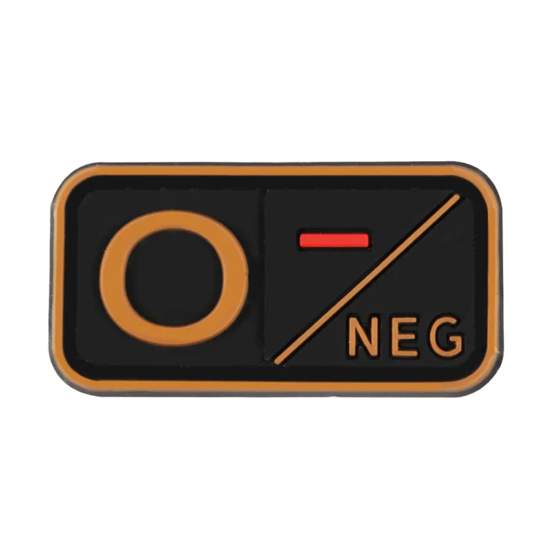 16 3D ПВХ A+ B+ AB+ O+ Положительный POS A-B-AB-O-отрицательный NEG Тип крови группа патч тактический боевой патчи военные резиновые значки - Цвет: 16