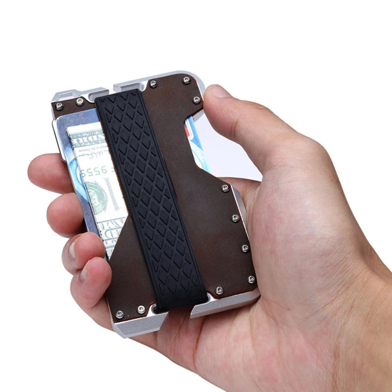 

Кошелек BISI GORO, из коровьей кожи, тонкий, с защитой от Rfid, мини-Банк