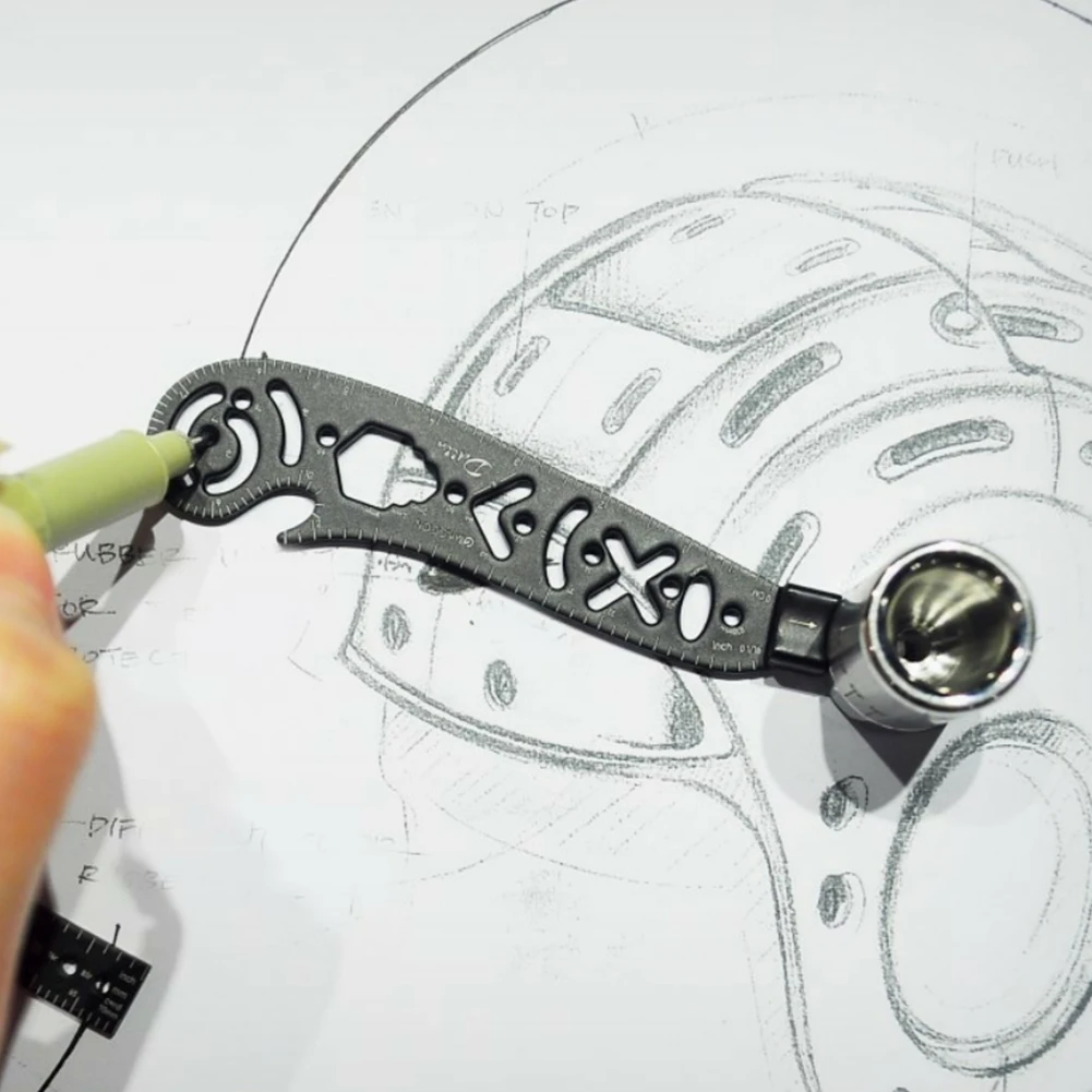 Универсальный канцелярские Multi Функция все в одном рисунок линейка