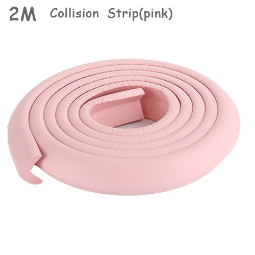 2meters pink 2 м детская защитная накладка на углы анти-столкновения угол полосы безопасности ребенка рабочего стола угол протектор на край стола-10 - Цвет: 2meters pink