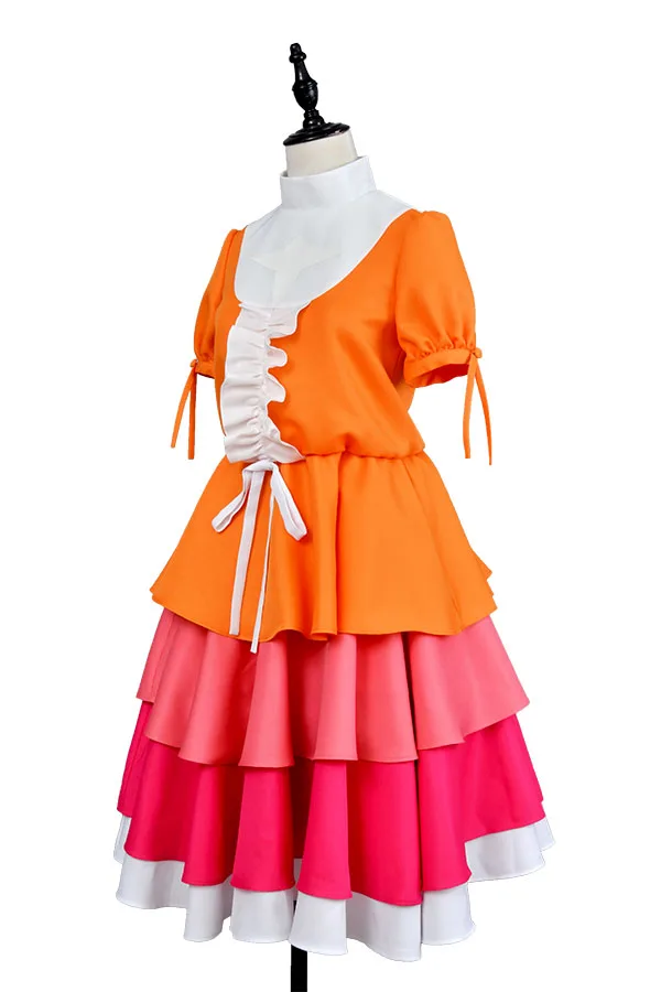 Monogatari серии Nisemonogatari Yotsugi Ononoki платье Косплэй Костюм Униформа Клубная вечерние