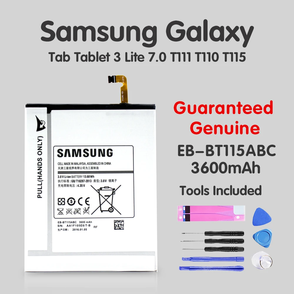 Оригинальный сменный аккумулятор для планшета Samsung Galaxy Tab 3 Lite 7 0 EB BT115ABC 3G SM T111 T110 T115